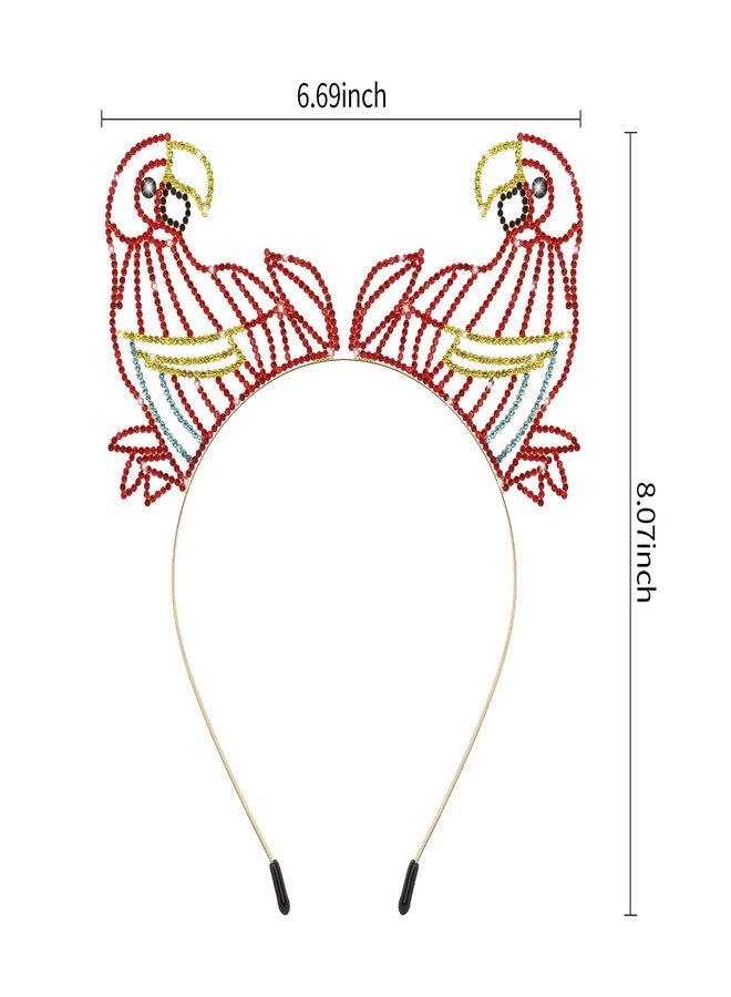 KIUEZIR Gold Plated Parrot Hairband with Crystal Accents - Non-Slip Ends Headband for Women Girls, Stylish Fashion Hair Accessory for Women, Party, Prom, and Everyday Use - Image 5